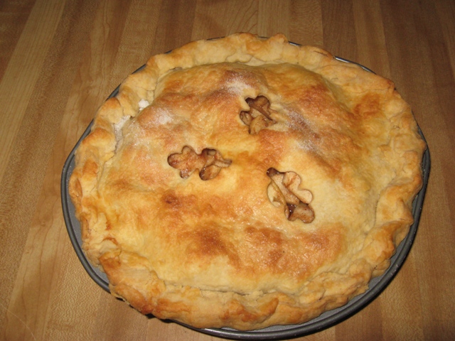 Apple Pie with acorn cutout